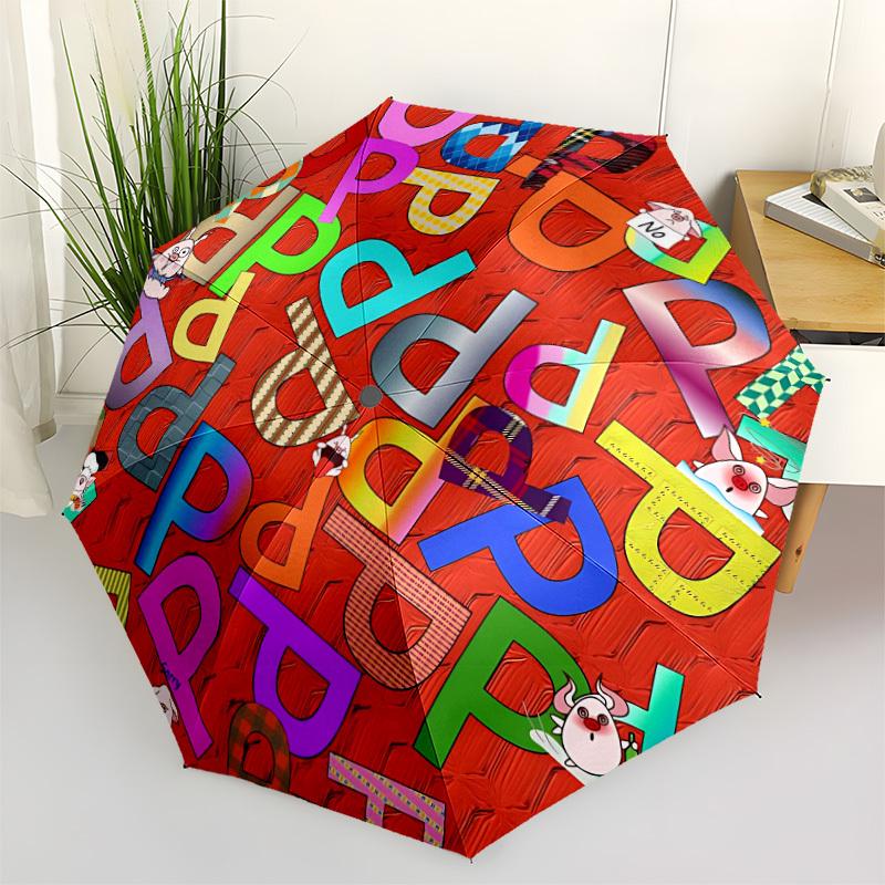 1pc Doodle Alphabet Automatic Folding Umbrella - Portable Collapsible Design, 8-Rib Iron Frame, Durable Fabricyy251125001
1pc Doodle Alphabet Automatic Folding Umbrella - Portable Collapsible Design, 8-Rib Iron Frame, Durable Fabricyy251125001