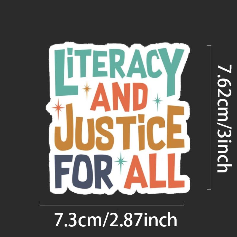 literacy and justice for all,Gifts for Teachers, water bottle stickers, funny stickers, book stickers Durable for Laptop, Car, Luggage, Skateboard 5PC
literacy and justice for all,Gifts for Teachers, water bottle stickers, funny stickers, book stickers Durable for Laptop, Car, Luggage, Skateboard 5PC