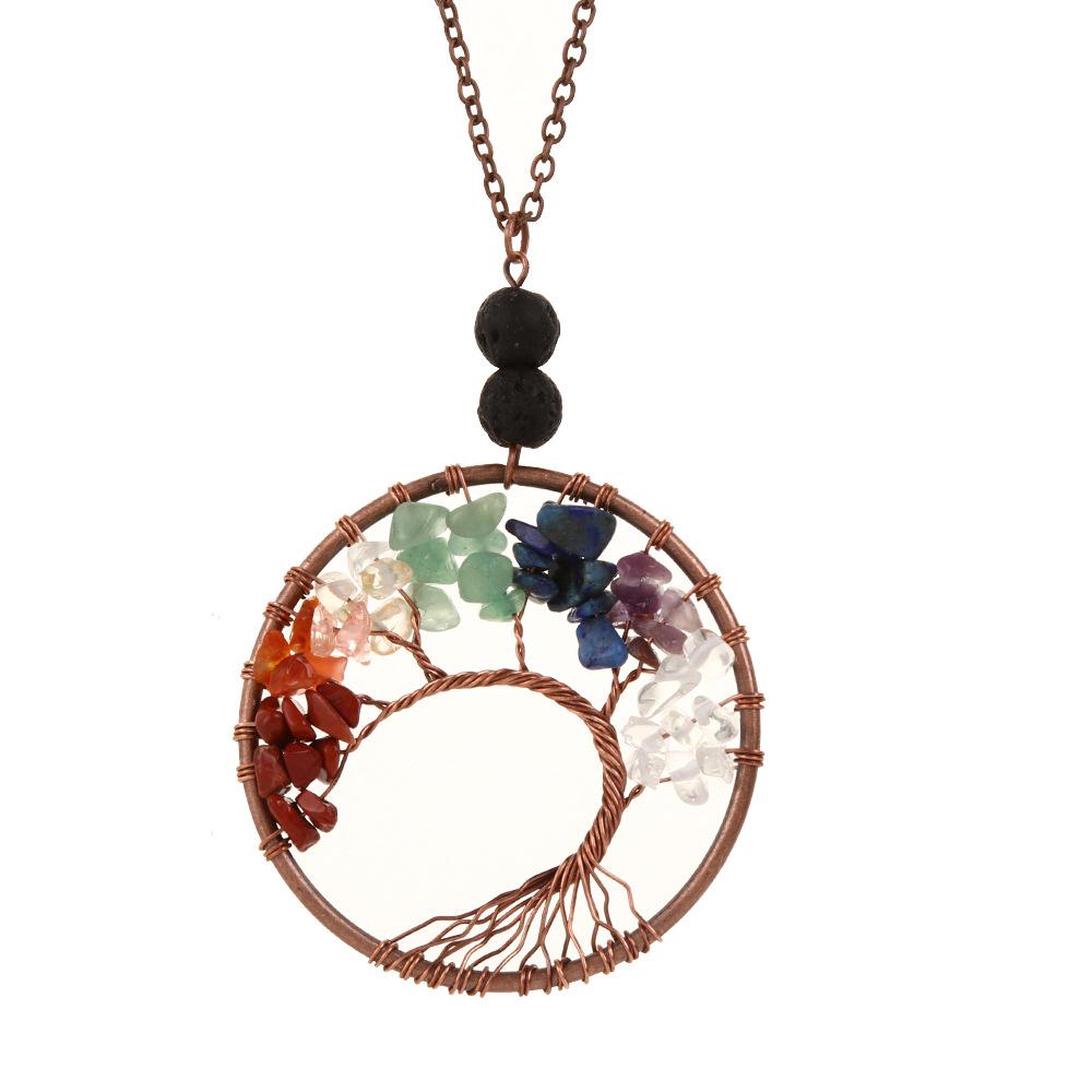 Natural Stone Crystal Volcanic Stone Pure Hand-Wound Gravel Tree Of Life Curved Tree Necklace N13 Agate
Natural Stone Crystal Volcanic Stone Pure Hand-Wound Gravel Tree Of Life Curved Tree Necklace N13 Agate