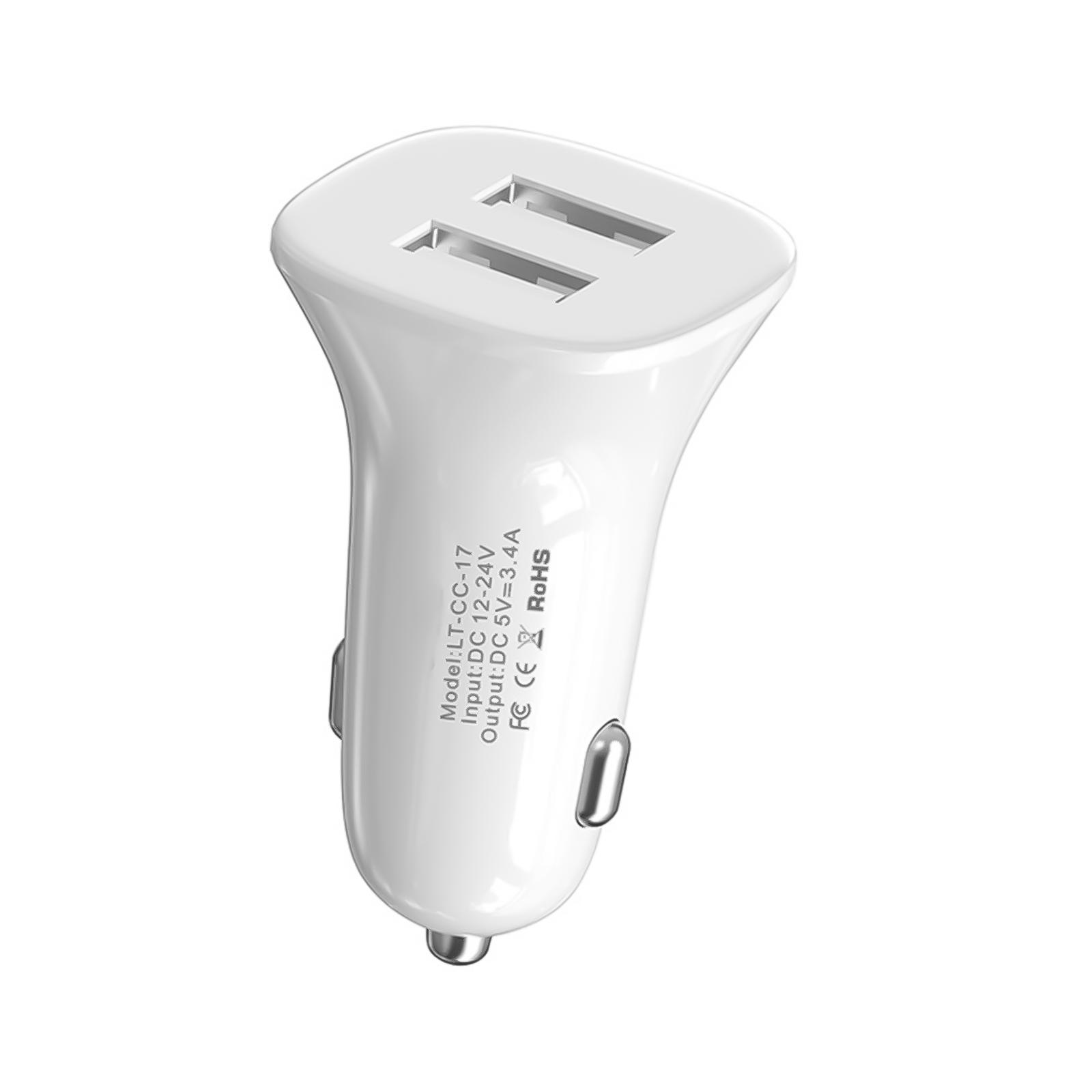 Автомобильное зарядное устройство 3.4A эффективное автомобильное зарядное устройство быстрая зарядка двойное зарядное устройство USB для телефонов планшетов запись вождения автомобиля белый
Автомобильное зарядное устройство 3.4A эффективное автомобильное зарядное устройство быстрая зарядка двойное зарядное устройство USB для телефонов планшетов запись вождения автомобиля белый