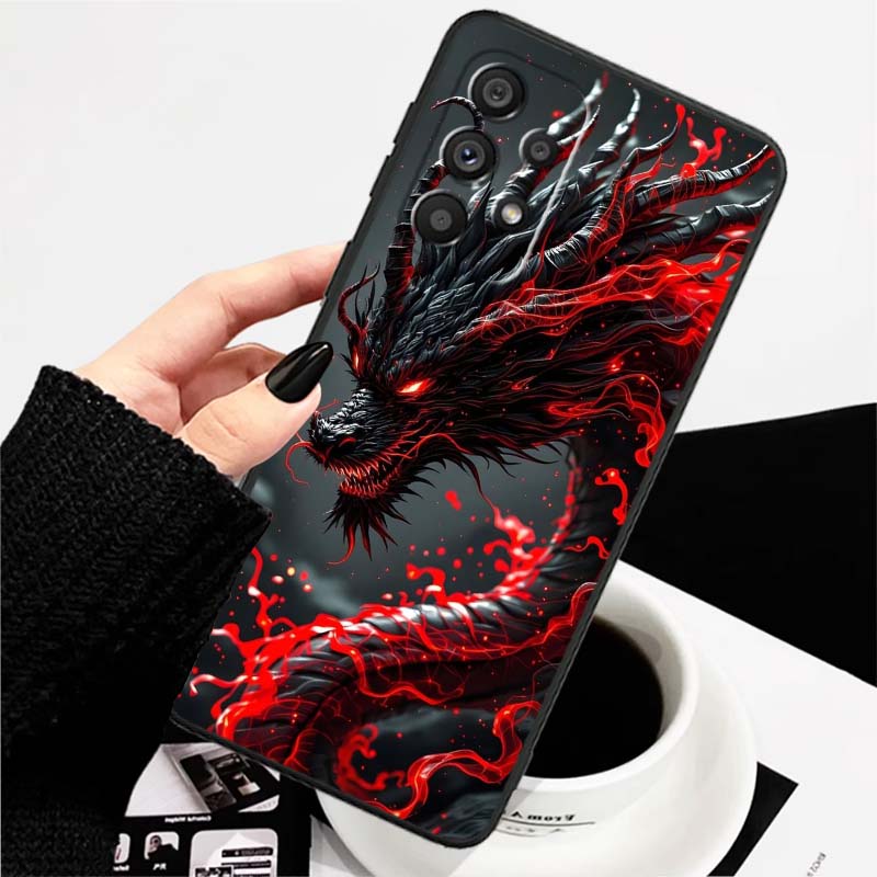 Модная иллюстрация дракона для Samsung A73 A72 A71 A55 A54 A53 A52 A51 A13 A22 A16 A15 A12 A14 A26 A07 5G Черный чехол для телефона Galaxy A16 5G
Модная иллюстрация дракона для Samsung A73 A72 A71 A55 A54 A53 A52 A51 A13 A22 A16 A15 A12 A14 A26 A07 5G Черный чехол для телефона Galaxy A16 5G