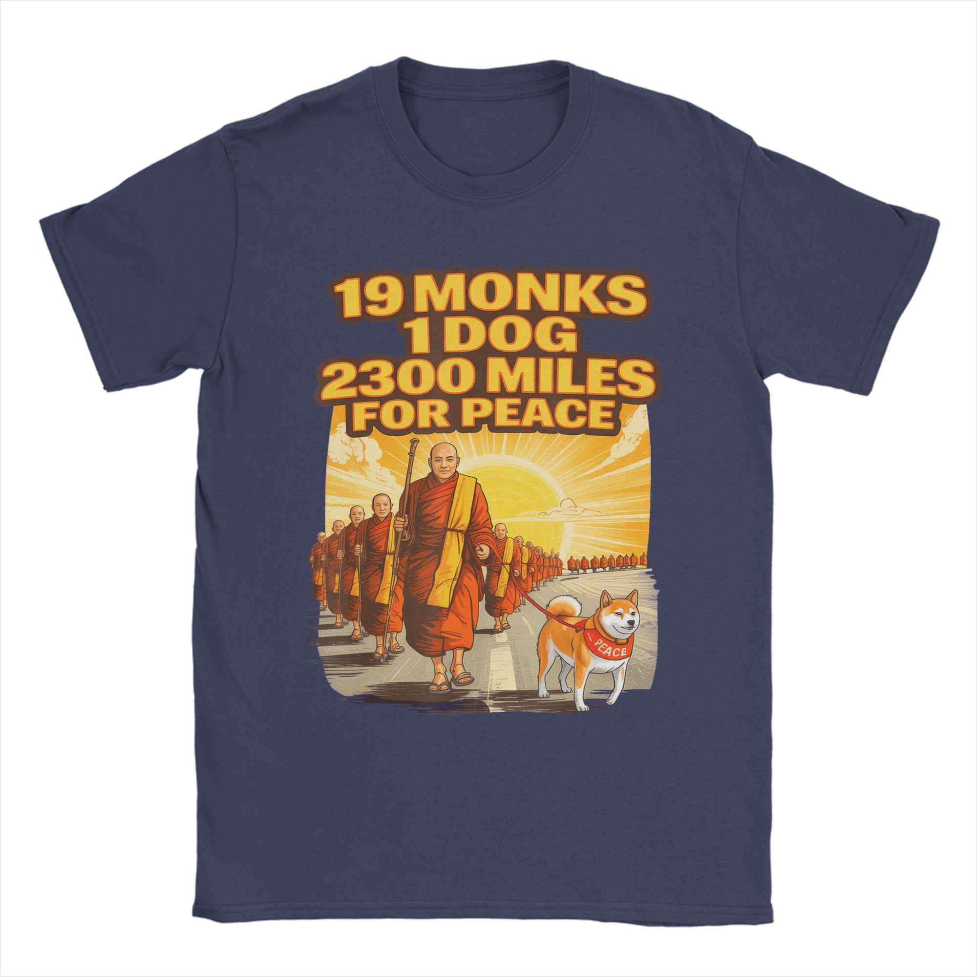 19 Monks One Dog A Long Road for PeaceWalk for Peace T Shirt Summer T Shirts Mens Cotton O Neck Clothes Short Sleeve Funny Tops 4XL
19 Monks One Dog A Long Road for PeaceWalk for Peace T Shirt Summer T Shirts Mens Cotton O Neck Clothes Short Sleeve Funny Tops 4XL