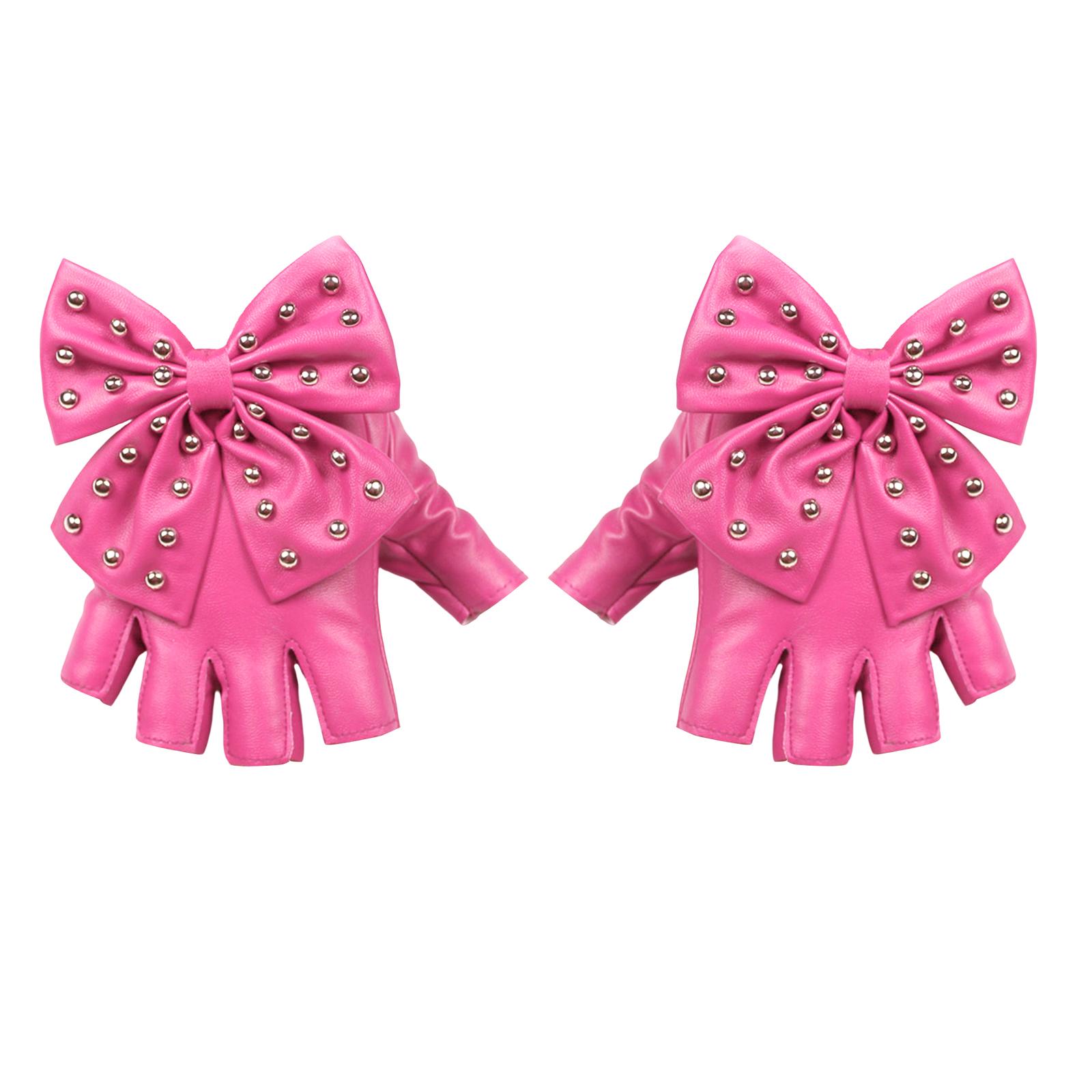 PU Leather Fingerless Gloves Big Bowknot Dance Gloves for Cosplay Costume рожевий
PU Leather Fingerless Gloves Big Bowknot Dance Gloves for Cosplay Costume рожевий