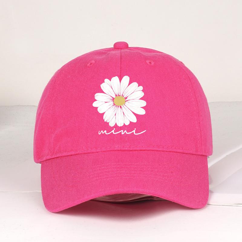 Mini Daisy Print Baseball Cap for Unisex and WoUnisex Minimalist Style with mini Lettering Adjustable Dad Cap Casual Sun Hat
Mini Daisy Print Baseball Cap for Unisex and WoUnisex Minimalist Style with mini Lettering Adjustable Dad Cap Casual Sun Hat