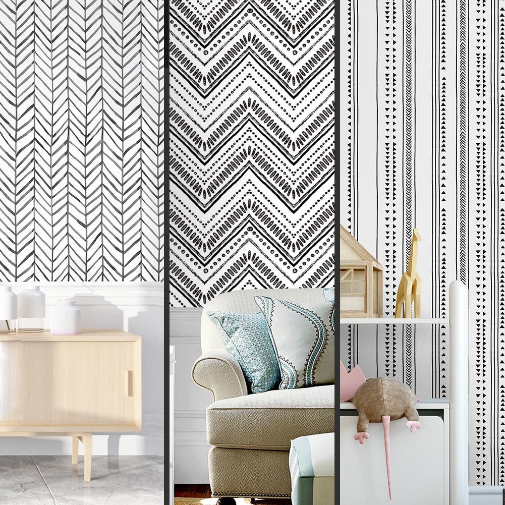 Modern Stripe Peel And Stick Wallpaper Herringbone Black White Vinyl Self Adhesive Contact Paper For Kidroom Bedroom Home Decor 1mx45cm
Modern Stripe Peel And Stick Wallpaper Herringbone Black White Vinyl Self Adhesive Contact Paper For Kidroom Bedroom Home Decor 1mx45cm