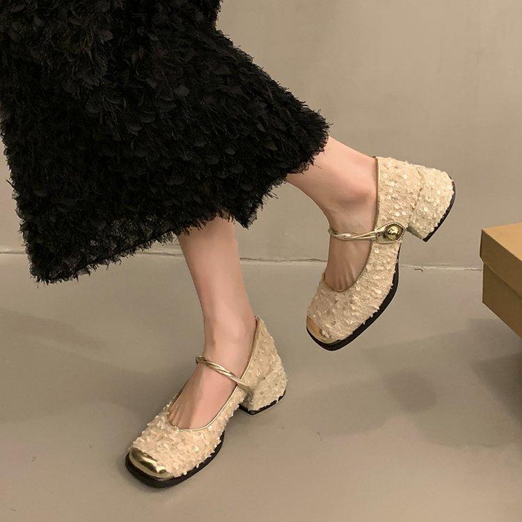 French sequined silver bag head half slippers women s 2025 spring and summer Xiaoxiangfeng Korean version temperament Mary Jane single shoes women s s 39
French sequined silver bag head half slippers women s 2025 spring and summer Xiaoxiangfeng Korean version temperament Mary Jane single shoes women s s 39