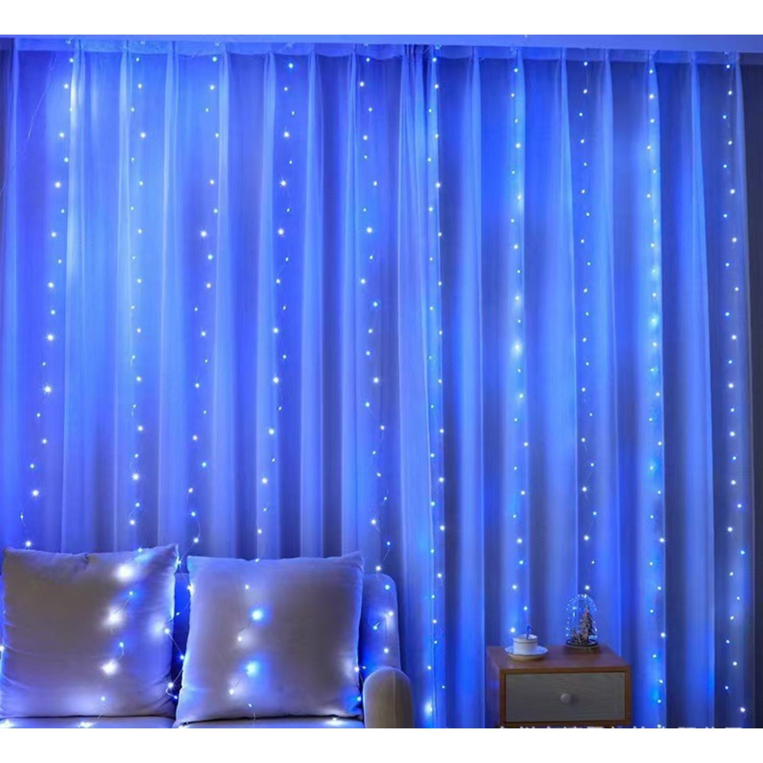 Dazzle Bright 300 LED Curtain Lights, Plug in Fairy Curtain Lights for Bedroom, Christmas Hanging String Lights Outdoor for Window Backdrop синій
Dazzle Bright 300 LED Curtain Lights, Plug in Fairy Curtain Lights for Bedroom, Christmas Hanging String Lights Outdoor for Window Backdrop синій