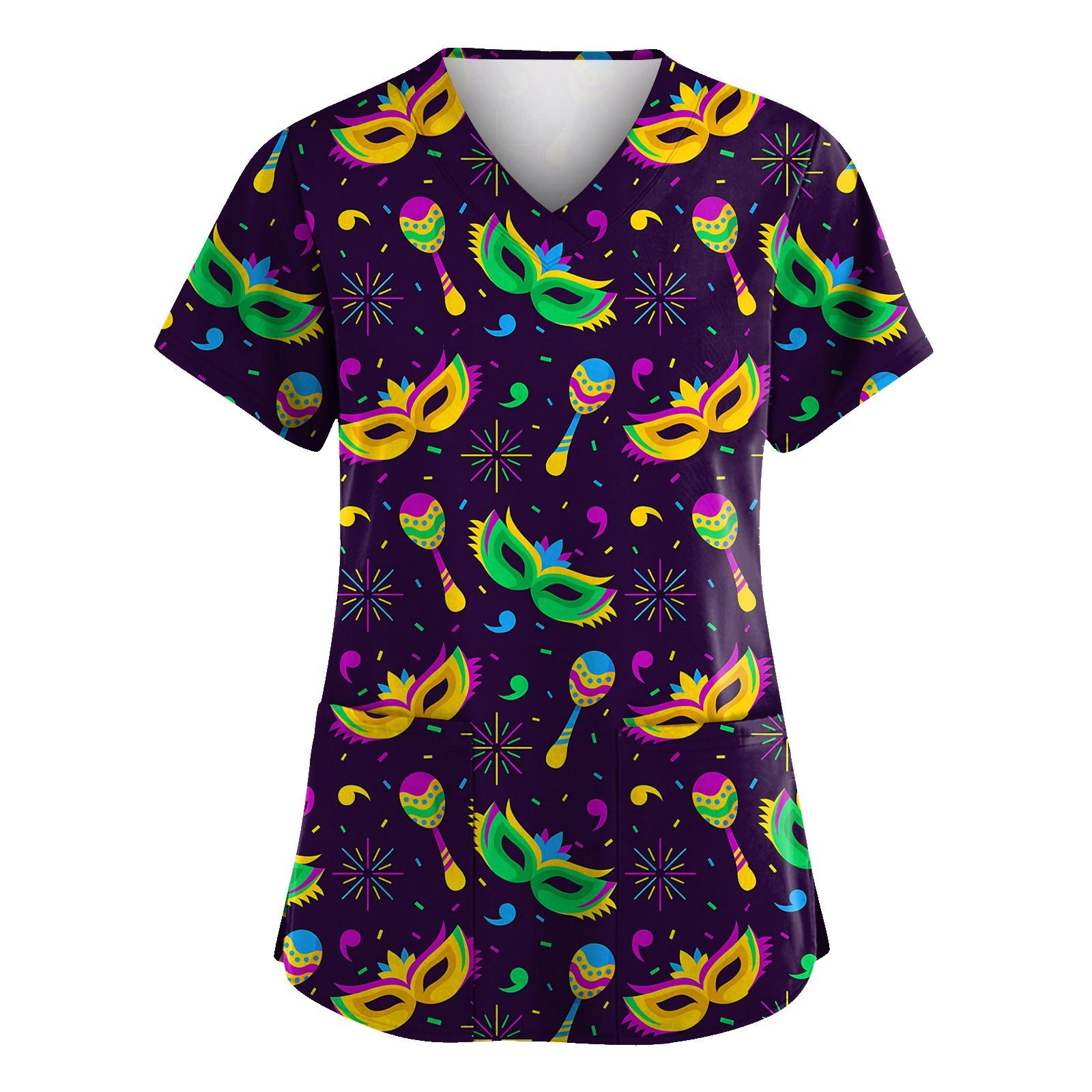 Женская карнавальная печатная униформа рабочая униформа с V-образным вырезом и карманами защитная униформа M
Женская карнавальная печатная униформа рабочая униформа с V-образным вырезом и карманами защитная униформа M