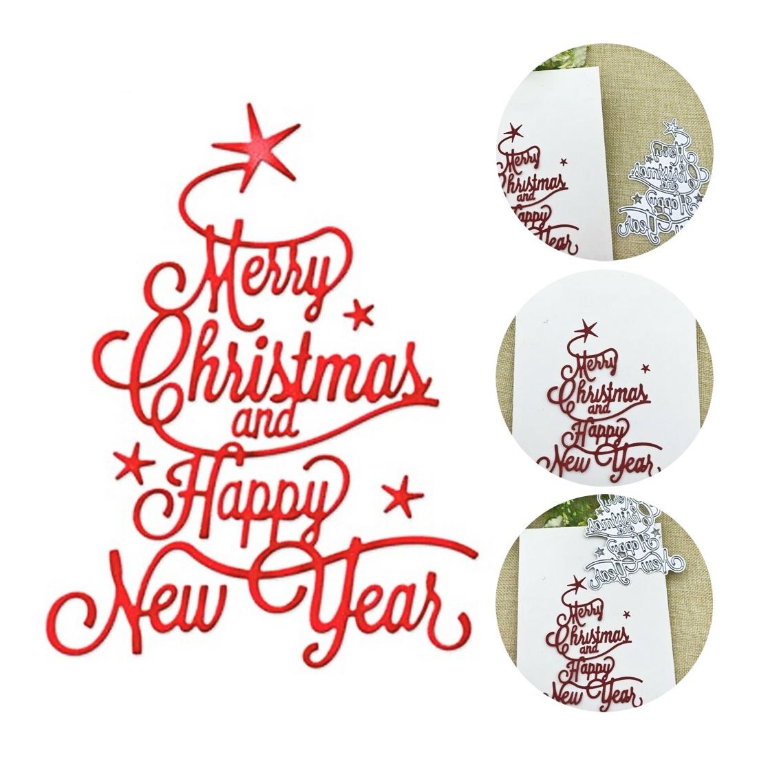 DIY Merry Christmas HAPPY NEW YEAR Штампи для вирізання трафаретів Скрапбукінг Виготовлення листівок 
DIY Merry Christmas HAPPY NEW YEAR Штампи для вирізання трафаретів Скрапбукінг Виготовлення листівок
