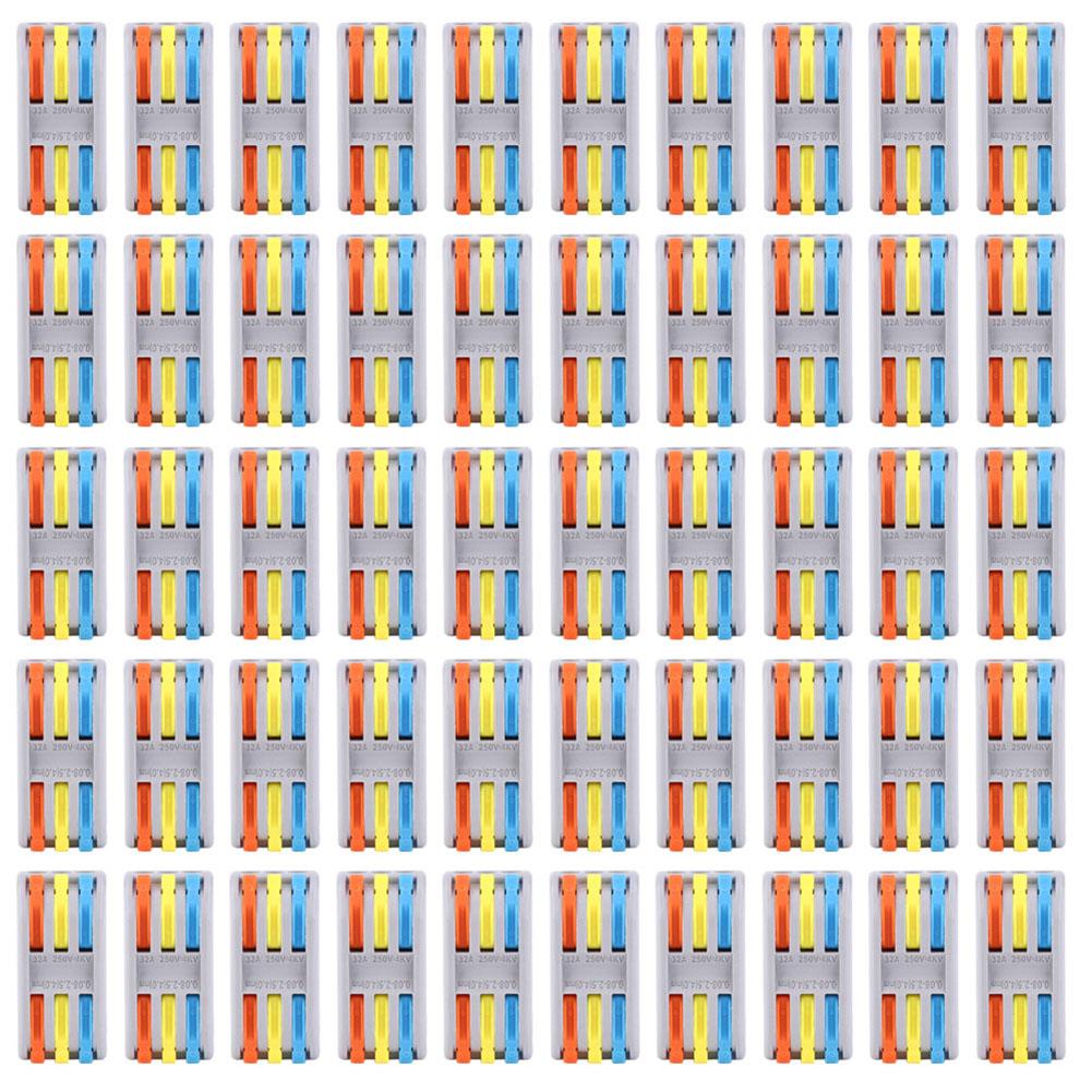 50PCS 11~28AWG PCT-2-3 Conductor Terminal Block Electric Cable Wire Quick Wiring Connector
50PCS 11~28AWG PCT-2-3 Conductor Terminal Block Electric Cable Wire Quick Wiring Connector