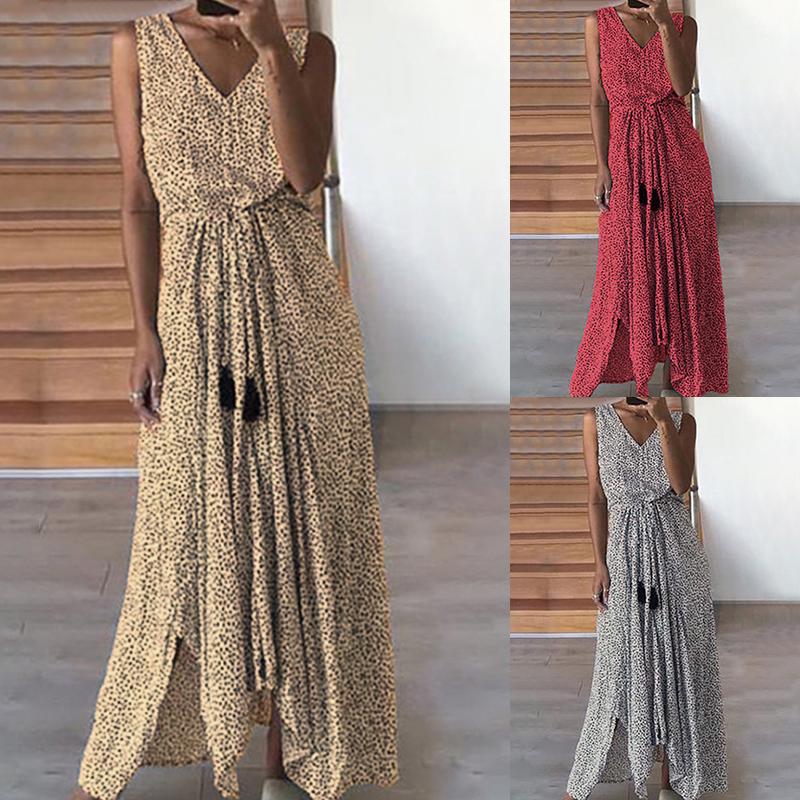 ЗАНЗЕА женщин Летние sleeveless Эластный Waist Полька Печати платье пояса Макси Длинные платья
ЗАНЗЕА женщин Летние sleeveless Эластный Waist Полька Печати платье пояса Макси Длинные платья