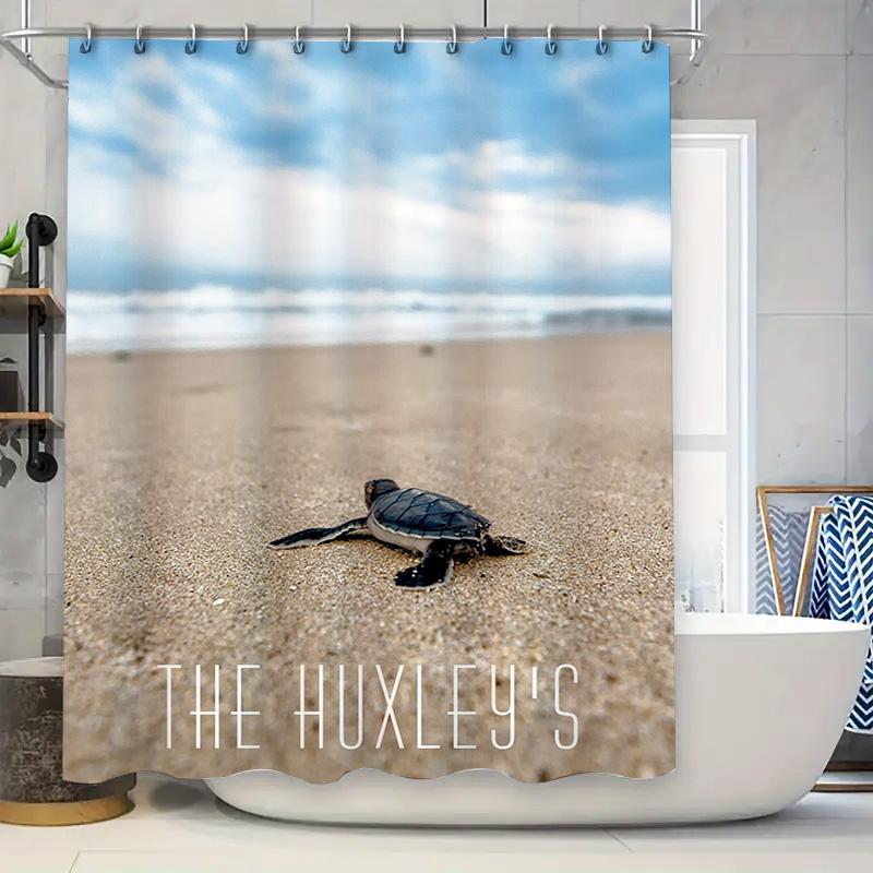 Beach Shower Curtain With Baby Turtle Print For Bath Decor High Quality Fabric Water-Resistant Home Decoration W60H190(CM)-1 Pcs
Beach Shower Curtain With Baby Turtle Print For Bath Decor High Quality Fabric Water-Resistant Home Decoration W60H190(CM)-1 Pcs
