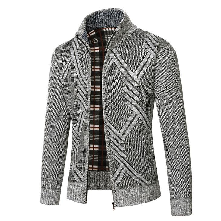 Men s Autumn/Winter Jacquard Zipper Cardigan Knit Sweater with Stand Collar - Warm & Casual Style Medium
Men s Autumn/Winter Jacquard Zipper Cardigan Knit Sweater with Stand Collar - Warm & Casual Style Medium