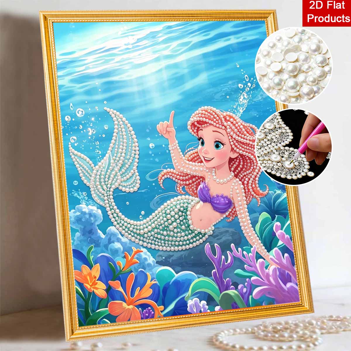 Disney Pearl Art Painting Home Wall Decor Ariel Mermaid Art Crafts Handmade DIY Adult/Beginner Gift Creative Home Decor Frameless Wall Hanging Art 30x40
Disney Pearl Art Painting Home Wall Decor Ariel Mermaid Art Crafts Handmade DIY Adult/Beginner Gift Creative Home Decor Frameless Wall Hanging Art 30x40