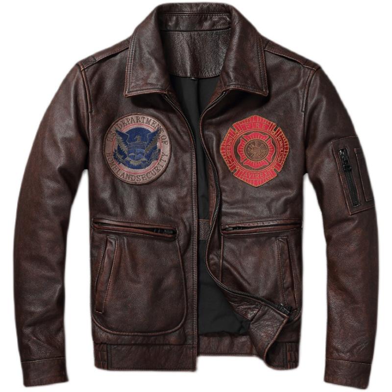 Вінтажна червоно-коричнева куртка з натуральної коров’ячої шкіри китайського розміру, чоловічі патчі, льотні пальта ВПС, чоловічі мотоциклетні байкерські куртки, осінні 5XL червоний/коричневий
Вінтажна червоно-коричнева куртка з натуральної коров’ячої шкіри китайського розміру, чоловічі патчі, льотні пальта ВПС, чоловічі мотоциклетні байкерські куртки, осінні 5XL червоний/коричневий