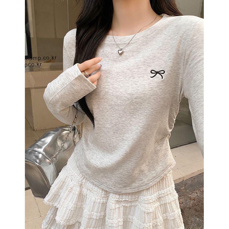 Футболка с круглым вырезом, бантом, весенняя новинка, дизайн «маленький человек», с прямым плечом, облегающая базовая футболка для женщин XL серый
Футболка с круглым вырезом, бантом, весенняя новинка, дизайн «маленький человек», с прямым плечом, облегающая базовая футболка для женщин XL серый