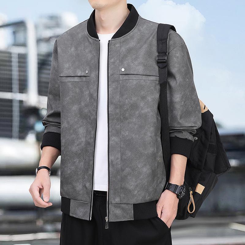 Men s Trendy PU Leather Baseball Collar Jacket - 2025 Autumn/Winter Streetwear Motorcycle Style 2XL світло-сірий колір
Men s Trendy PU Leather Baseball Collar Jacket - 2025 Autumn/Winter Streetwear Motorcycle Style 2XL світло-сірий колір