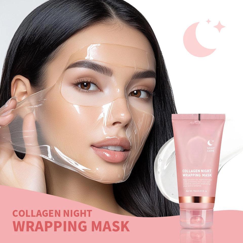 75ml Collagen Overnight Wrapping Peel Off Facial Mask Korean Collagen Night Wrapping Mask Deeply Hydrates Night Care Mask Cream 1PCS
75ml Collagen Overnight Wrapping Peel Off Facial Mask Korean Collagen Night Wrapping Mask Deeply Hydrates Night Care Mask Cream 1PCS