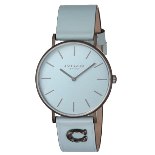 Coach PERRY Women s 36mm Quartz Watch (14503923) with Aqua Blue Dial, Stainless Steel and Leather Strap.
Coach PERRY Women s 36mm Quartz Watch (14503923) with Aqua Blue Dial, Stainless Steel and Leather Strap.