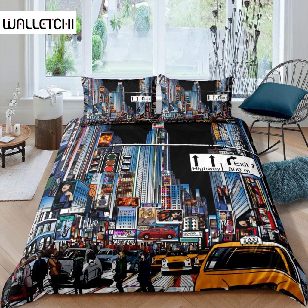 Cityscape Duvet Cover Set New York City Night View Quilt Cover for Boys Adults Microfiber Building Bedding Set 2/3Pcs King Size EU single(135x200cm)
Cityscape Duvet Cover Set New York City Night View Quilt Cover for Boys Adults Microfiber Building Bedding Set 2/3Pcs King Size EU single(135x200cm)