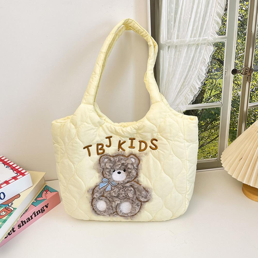 Japanese Style Cartoon Bear Shoulder Bag Sweet Down Cloth Tote Bag Nylon Quilted Handbag Autumn жовтий
Japanese Style Cartoon Bear Shoulder Bag Sweet Down Cloth Tote Bag Nylon Quilted Handbag Autumn жовтий