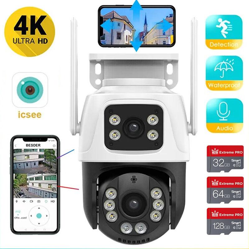 12LED 6MP двойной объектив наружного панорамного наблюдения Super HD 4K домашняя камера видеонаблюдения ИК-цветная IP-камера ночного видения безопасности
12LED 6MP двойной объектив наружного панорамного наблюдения Super HD 4K домашняя камера видеонаблюдения ИК-цветная IP-камера ночного видения безопасности
