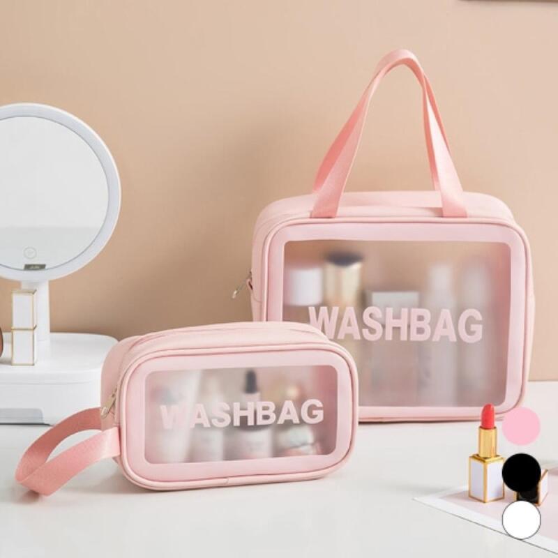 Women s PVC handle-type transparent 2-piece set CD9731_Pink
Women s PVC handle-type transparent 2-piece set CD9731_Pink