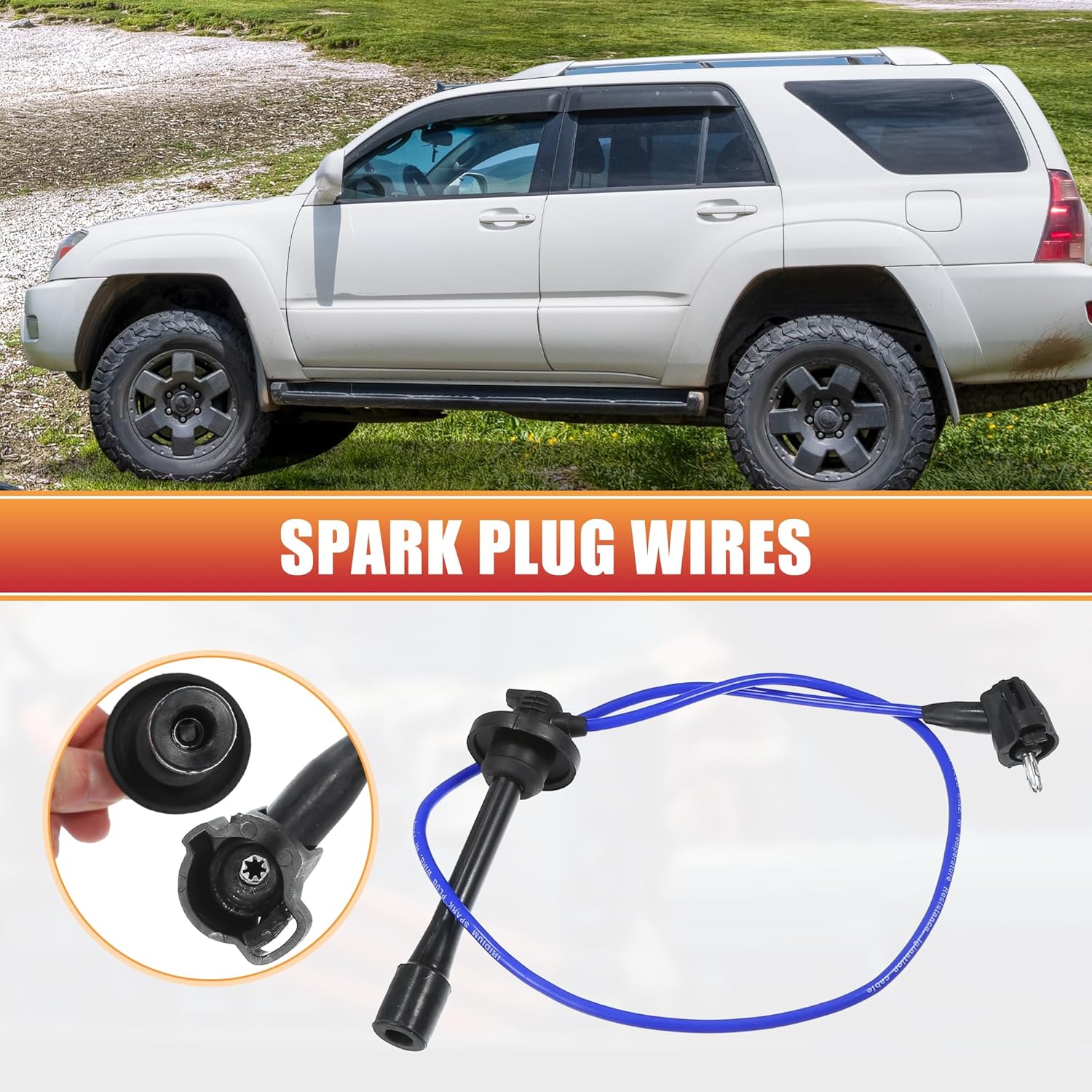 ACROPIX Car Spark Plug Coil Wires Ignition Coil Harness Cable 5mm Fit for Toyota Tundra Tacoma 4Runner 3.4L No.19037-62010 - Pack of 3
ACROPIX Car Spark Plug Coil Wires Ignition Coil Harness Cable 5mm Fit for Toyota Tundra Tacoma 4Runner 3.4L No.19037-62010 - Pack of 3
