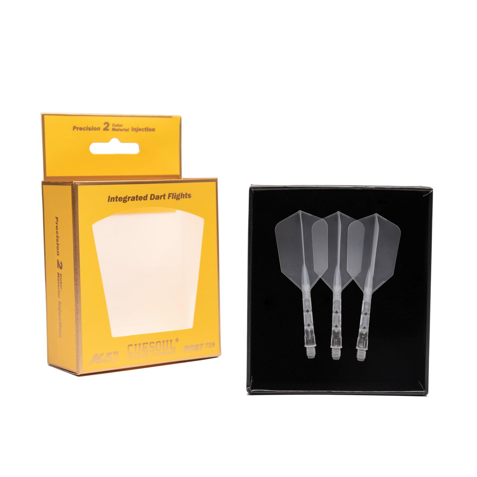 CUESOUL ROSTAK57 T19 Series Dual Material Mix Shaft Integrated Flight Slim Shape Series Set of 3 Two-tone (Clear)
CUESOUL ROSTAK57 T19 Series Dual Material Mix Shaft Integrated Flight Slim Shape Series Set of 3 Two-tone (Clear)
