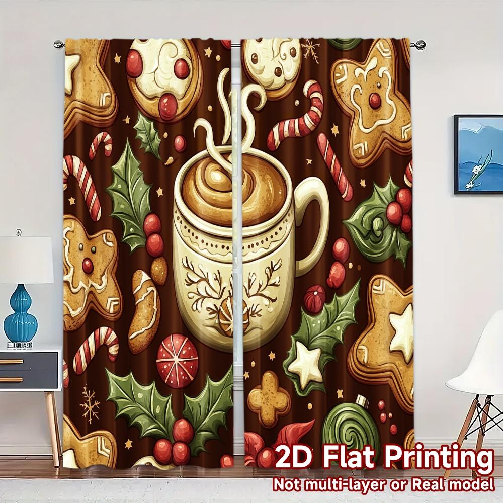 2 шт., Занавески Рождественское печенье горячий шоколад праздничный Популярные занавески и оформление окон Универсальные прочные полиэстеровые занавески 52.50×116.00 CM 2pcs
2 шт., Занавески Рождественское печенье горячий шоколад праздничный Популярные занавески и оформление окон Универсальные прочные полиэстеровые занавески 52.50×116.00 CM 2pcs