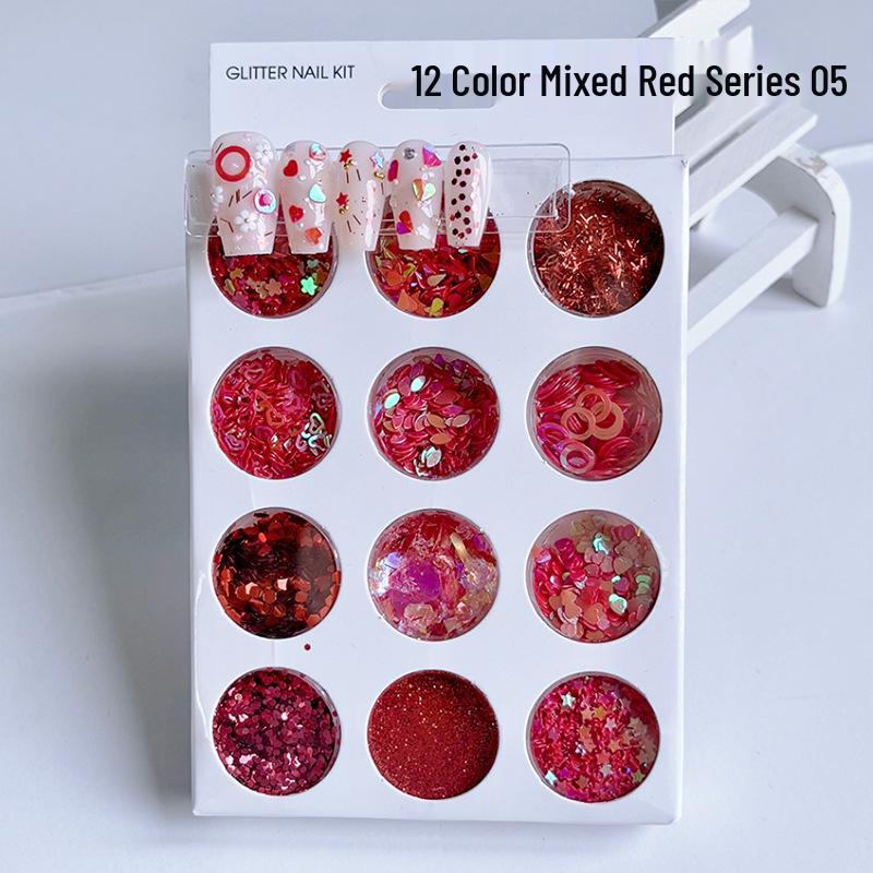 12-Color Glitter Sequin Box: Gold Glitter Strips, Hexagonal, Stars, and Heart-Shaped Sequins for Nail Art, Makeup, and Slime Filler
12-Color Glitter Sequin Box: Gold Glitter Strips, Hexagonal, Stars, and Heart-Shaped Sequins for Nail Art, Makeup, and Slime Filler