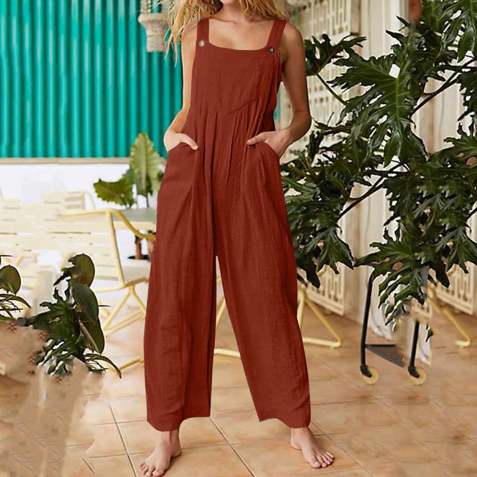 Женские повседневные комбинезоны, комбинезоны с регулируемыми бретелями, летние без рукавов, милые удобные комбинезоны с карманом XL
Женские повседневные комбинезоны, комбинезоны с регулируемыми бретелями, летние без рукавов, милые удобные комбинезоны с карманом XL