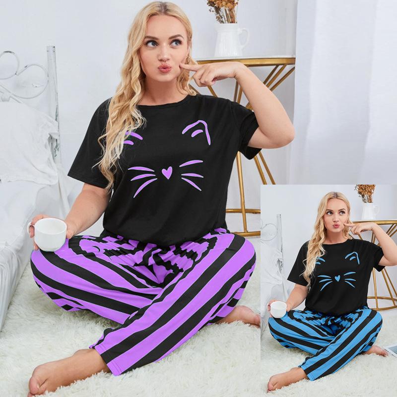 весна лето большие размеры 3XL 4XL 5XL Женский мультяшный принт Комплект пижамы из двух частей Домашняя одежда для сна Топ с коротким рукавом и брюки Женская пижама Домашняя одежда XL
весна лето большие размеры 3XL 4XL 5XL Женский мультяшный принт Комплект пижамы из двух частей Домашняя одежда для сна Топ с коротким рукавом и брюки Женская пижама Домашняя одежда XL