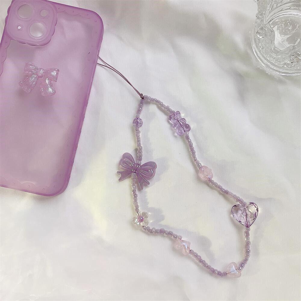 Pendant Phone Charm Transparent Phone Strap Phone Lanyard Beads Hanging Cord Cellphone Chain purple2
Pendant Phone Charm Transparent Phone Strap Phone Lanyard Beads Hanging Cord Cellphone Chain purple2