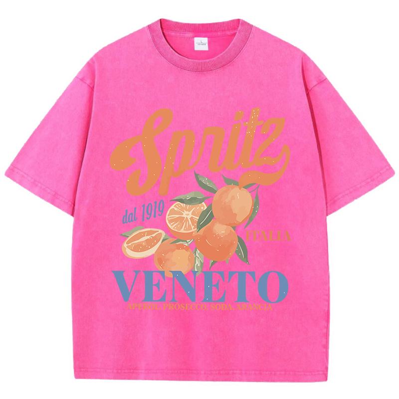 Spritzy Veneto Orange Fruits Prints Washed T Shirts Women Cotton TShirt Distressed ONeck Comfortable Tops Summer Woman Clothes S
Spritzy Veneto Orange Fruits Prints Washed T Shirts Women Cotton TShirt Distressed ONeck Comfortable Tops Summer Woman Clothes S