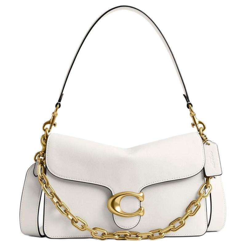 COACH ChainTabby 26 Classic Signature Hardware Magnetic Closure Calf Leather Shoulder Bag Medium Women s Chalk White золотий
COACH ChainTabby 26 Classic Signature Hardware Magnetic Closure Calf Leather Shoulder Bag Medium Women s Chalk White золотий