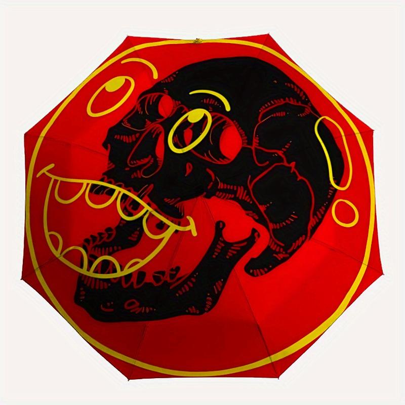 1pc Skull Red Auto Open/close, All-Season Portable Folding Umbrella for Women & Men, Travel, Everyday, Formal Events -06130
1pc Skull Red Auto Open/close, All-Season Portable Folding Umbrella for Women & Men, Travel, Everyday, Formal Events -06130