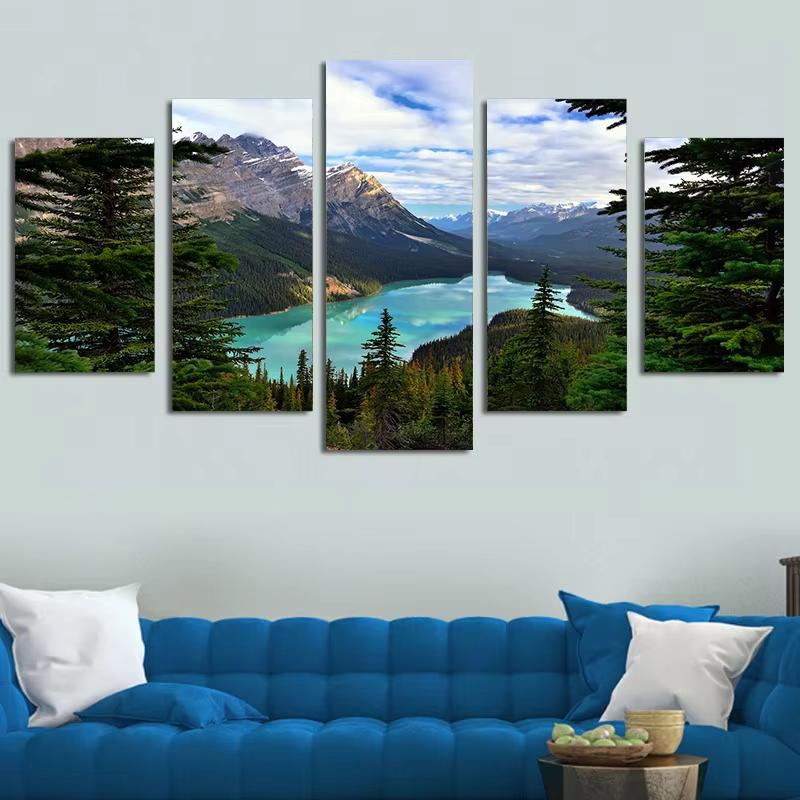 5 Panel Natural Scenery Mountain Lake Canvas Painting Wall Art Landscape Pictures Posters and Prints for Living Room Home Decor 20x35-20x45-20x55cm
5 Panel Natural Scenery Mountain Lake Canvas Painting Wall Art Landscape Pictures Posters and Prints for Living Room Home Decor 20x35-20x45-20x55cm