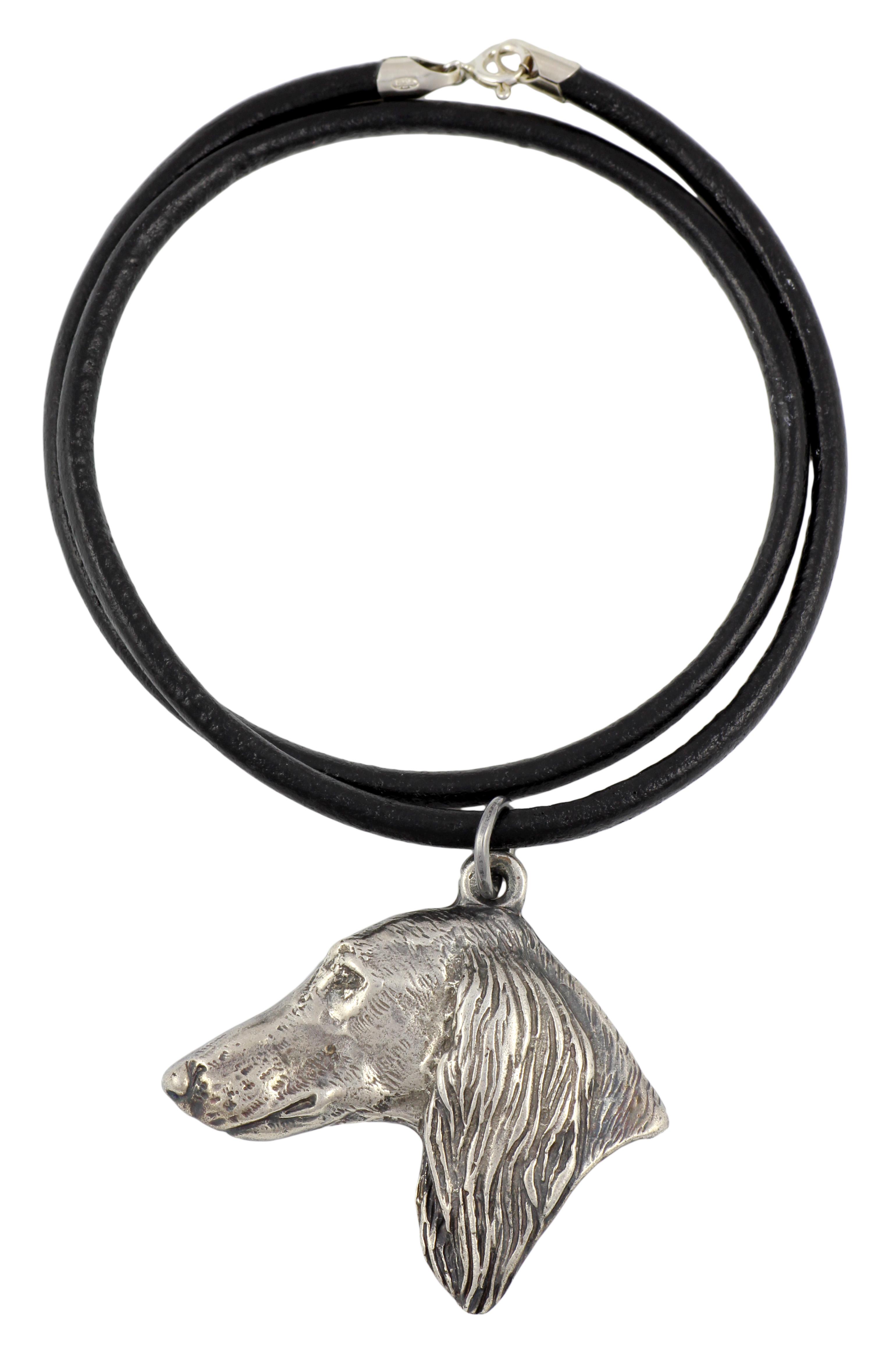 Saluki, Persian Greyhound, Arabian hound, Gazelle hound II - Necklace with dog, silver-plated pendant for dog fan, unique jewelry by Art-Dog brand срібний
Saluki, Persian Greyhound, Arabian hound, Gazelle hound II - Necklace with dog, silver-plated pendant for dog fan, unique jewelry by Art-Dog brand срібний