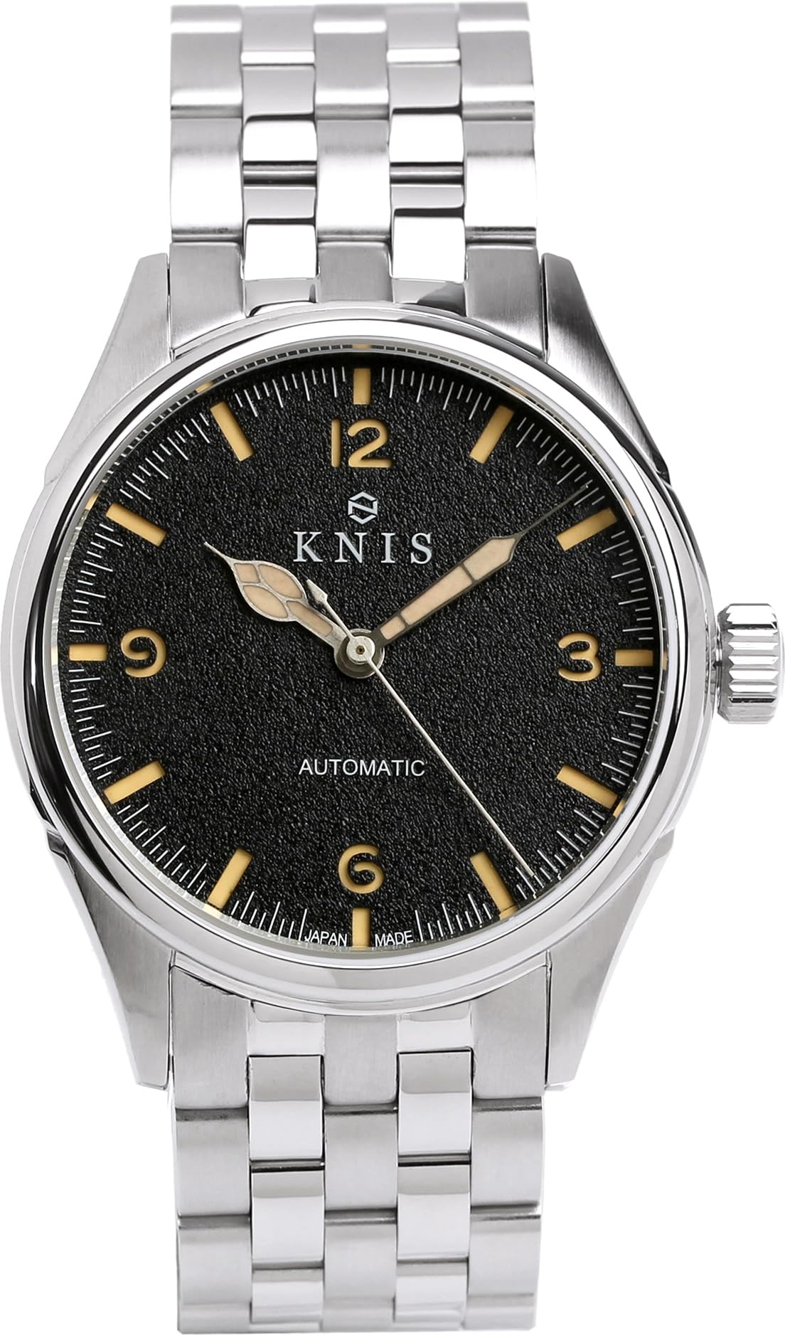 KNIS Varnish Made in Japan Automatic Watch Retro Modern Super Luminova Sapphire Glass Stainless Steel Strap 10 ATM Water Resistant Mechanical Black чорний
KNIS Varnish Made in Japan Automatic Watch Retro Modern Super Luminova Sapphire Glass Stainless Steel Strap 10 ATM Water Resistant Mechanical Black чорний