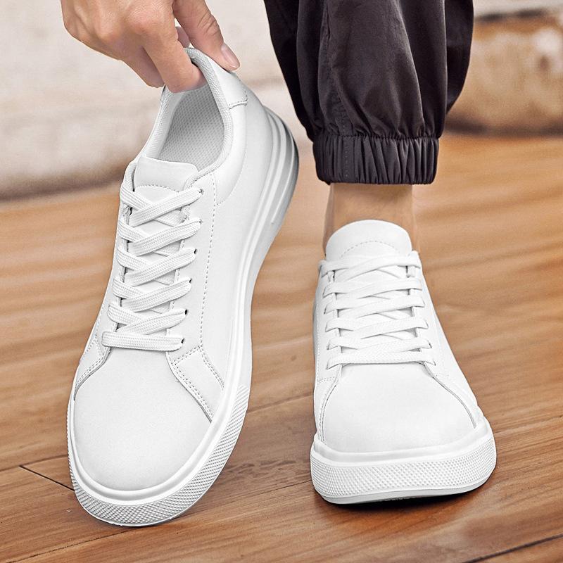 Invisible height increase CM fashion board shoes big first layer cowhide white shoes trend student breathable casual shoes 37
Invisible height increase CM fashion board shoes big first layer cowhide white shoes trend student breathable casual shoes 37