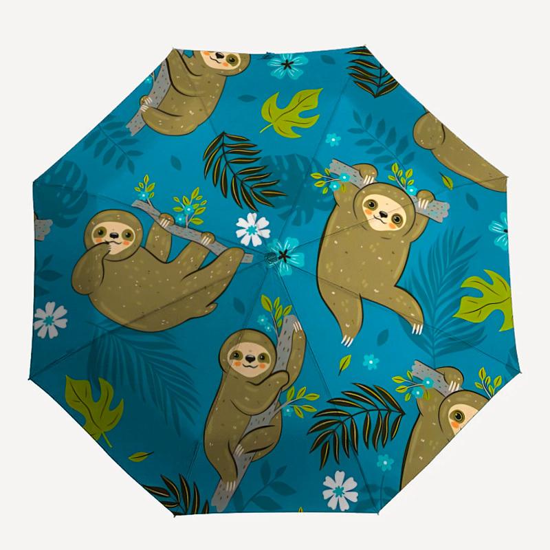 1pc Sloth Floral Automatic Windproof Umbrella - 8-Rib Portable Folding Black Iron Frame for Outdoor, Beach, Travel, Beach Umbrella081
1pc Sloth Floral Automatic Windproof Umbrella - 8-Rib Portable Folding Black Iron Frame for Outdoor, Beach, Travel, Beach Umbrella081