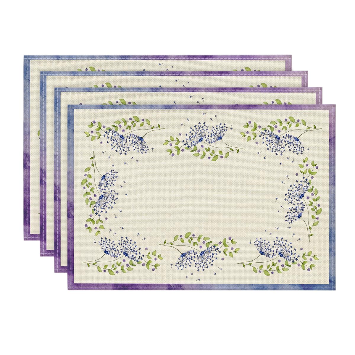 Dandelion Spring Placemats Set of 4, 12x18 Inch Seasonal Gradient Purple Summer Holiday Table Mats for Party Kitchen Dining Decoration 12 x 18 , Rectangular 4 Pcs
Dandelion Spring Placemats Set of 4, 12x18 Inch Seasonal Gradient Purple Summer Holiday Table Mats for Party Kitchen Dining Decoration 12 x 18 , Rectangular 4 Pcs