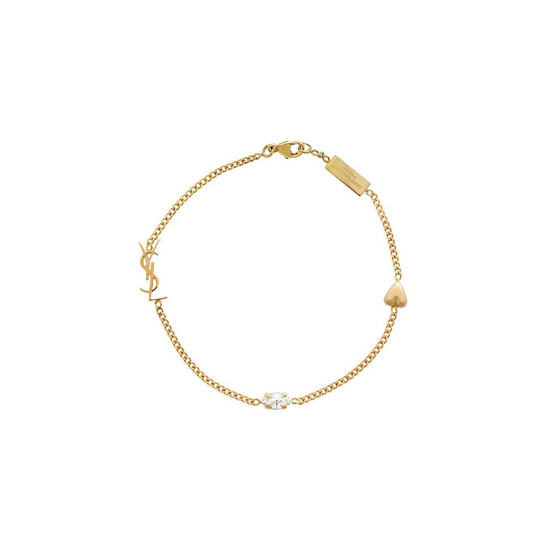 Saint Laurent Logo Patch Crystal Pendant Brass Crystal Bracelet Women bracelet Gold 701950Y15269137 S
Saint Laurent Logo Patch Crystal Pendant Brass Crystal Bracelet Women bracelet Gold 701950Y15269137 S