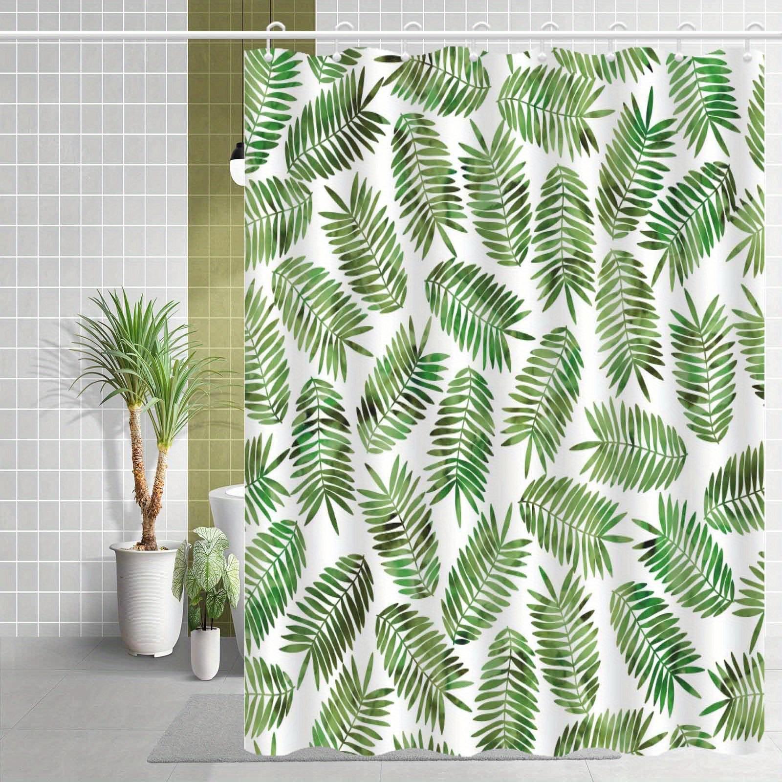 1Pc Minimalist Nordic Green Plant Leaf Shower Curtain, High-End Elegant Bathroom Curtain, Bathroom Decoration Pattern W60H190(CM)-1 Pcs
1Pc Minimalist Nordic Green Plant Leaf Shower Curtain, High-End Elegant Bathroom Curtain, Bathroom Decoration Pattern W60H190(CM)-1 Pcs