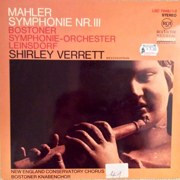 LP Record BOSTON SYMPHONY ORCHESTRA, ERICH LE - Gustav Mahler: Symphony No. 3 LSC704612 RCA Victor Red Germany Classical Used
LP Record BOSTON SYMPHONY ORCHESTRA, ERICH LE - Gustav Mahler: Symphony No. 3 LSC704612 RCA Victor Red Germany Classical Used