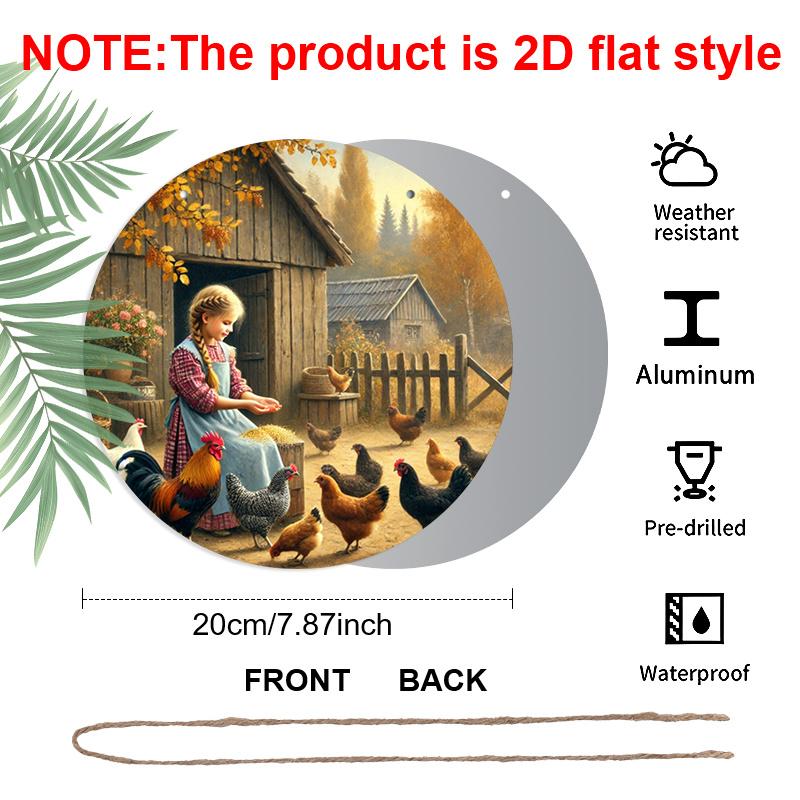 2D Flat 1pc, 8x8 in, Aluminum Metal Decorative Signs & Plaques - Little Girl and Chicken Theme, Ideal for Home, Gym, Cafe, Bar, Kitchen, Garden 1pc
2D Flat 1pc, 8x8 in, Aluminum Metal Decorative Signs & Plaques - Little Girl and Chicken Theme, Ideal for Home, Gym, Cafe, Bar, Kitchen, Garden 1pc