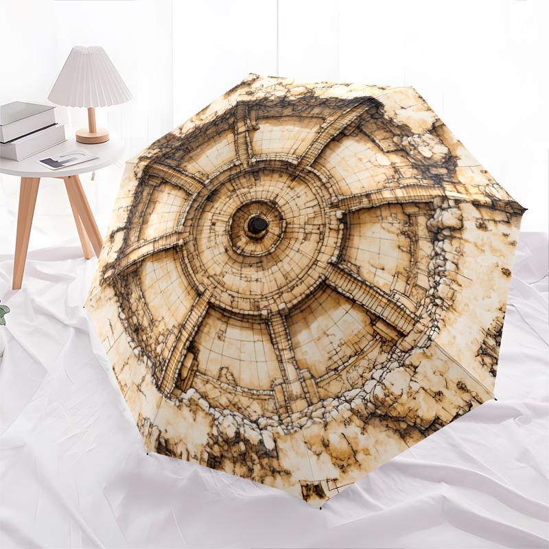 Vintage Circle pattern, automatic folding umbrella, portable and foldable design, 8 ribs, a Christmas or birthday gift.
Vintage Circle pattern, automatic folding umbrella, portable and foldable design, 8 ribs, a Christmas or birthday gift.