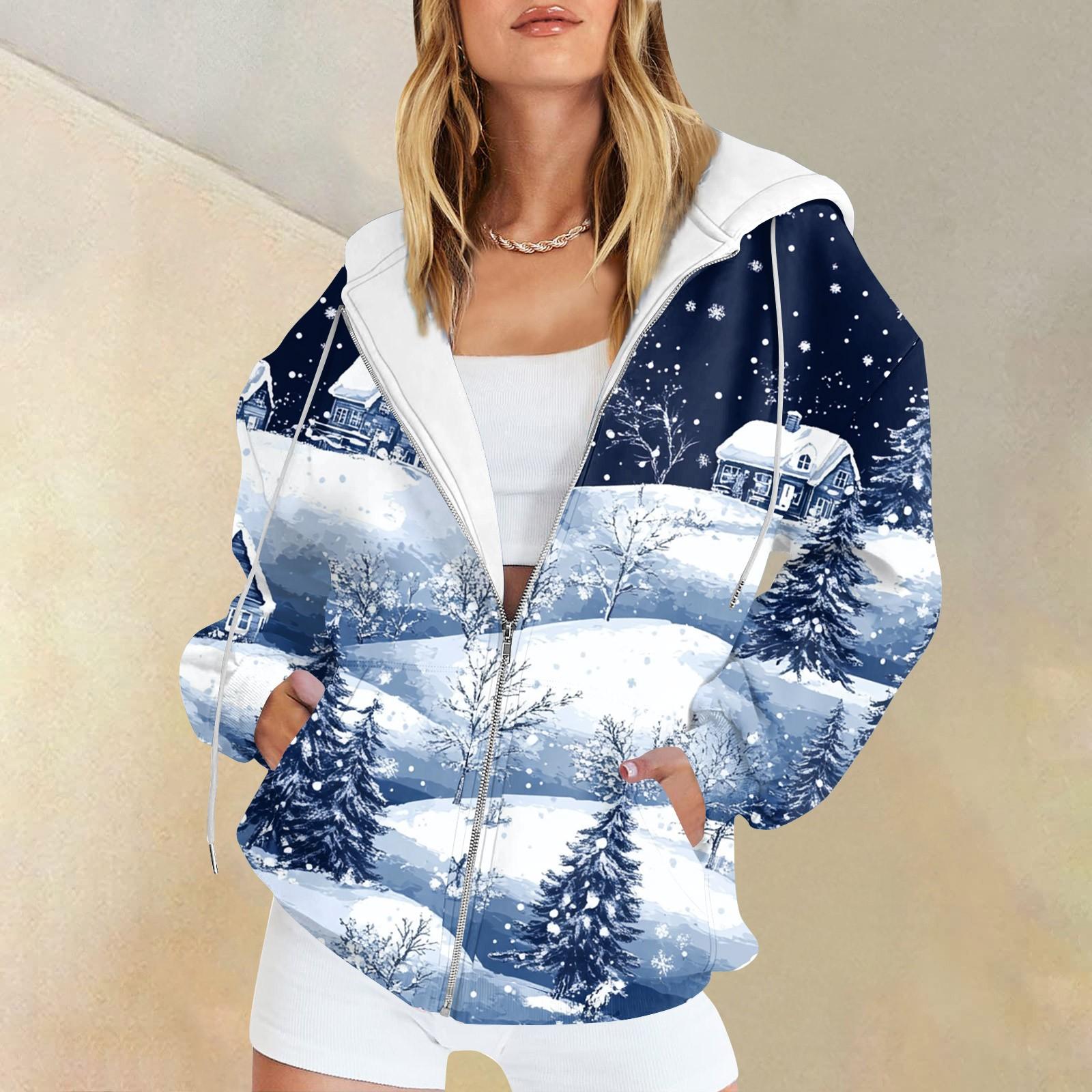 Жіночий різдвяний світшот з принтом, зимовий кардиган з довгим рукавом, куртка з кишенями, худі на блискавці, верхній одяг L
Жіночий різдвяний світшот з принтом, зимовий кардиган з довгим рукавом, куртка з кишенями, худі на блискавці, верхній одяг L