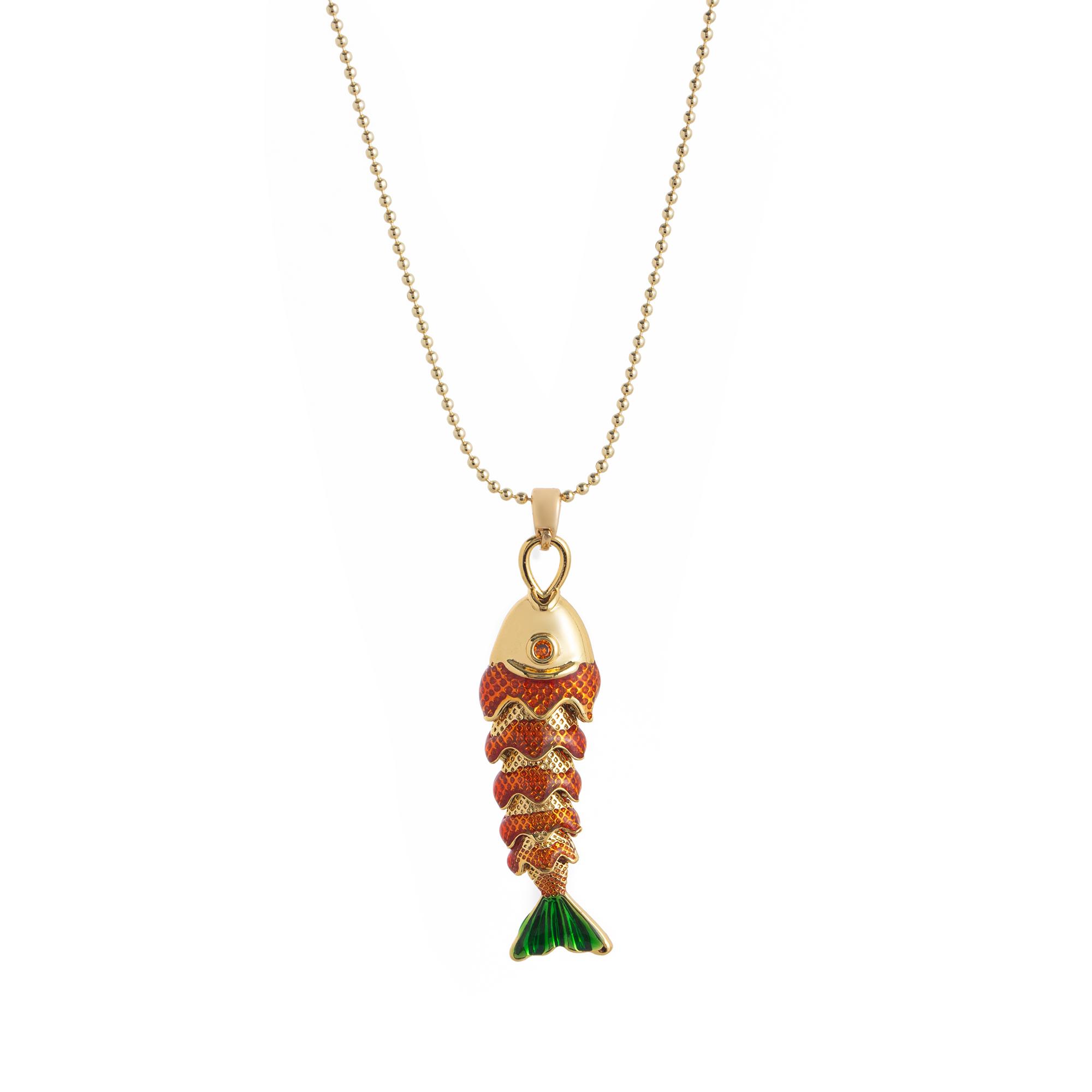 Summer Ocean Series Colorful Fish Necklace Personalized Fashion Goldfish Gold Plated Color Preserving 45cm
Summer Ocean Series Colorful Fish Necklace Personalized Fashion Goldfish Gold Plated Color Preserving 45cm